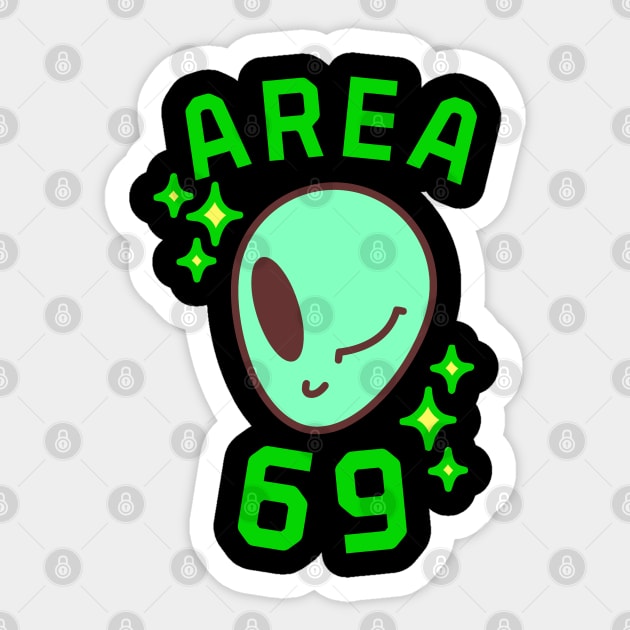 area 69 Sticker by Vamp Pattern